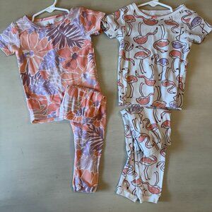 Lot of 2 Carter's Girl's Summer Pajamas 18m
